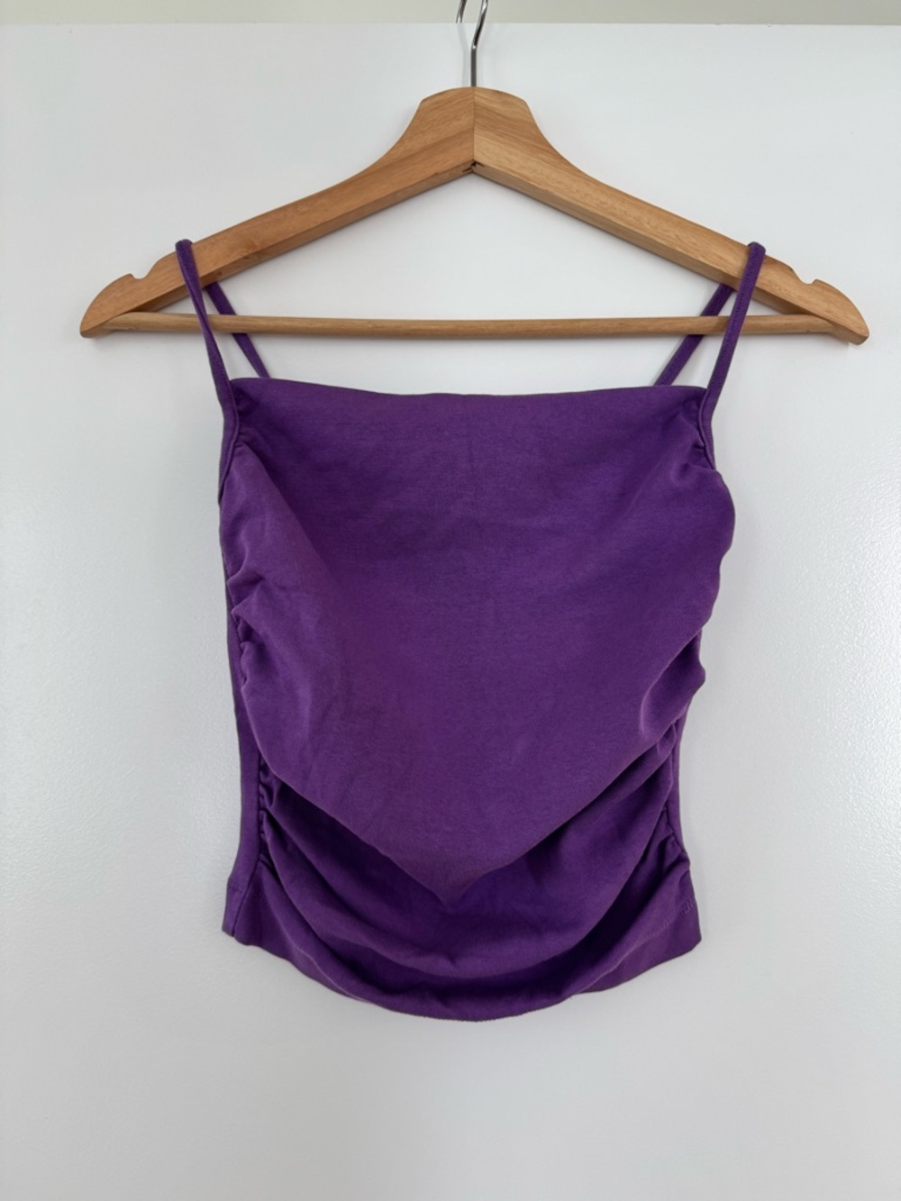 Zara Purple Draped Spaghetti Strap Cami